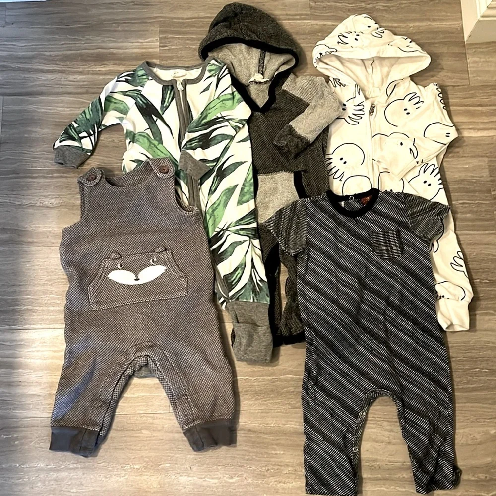 5 Baby Romper Outfits Bundle - Gender Neutral